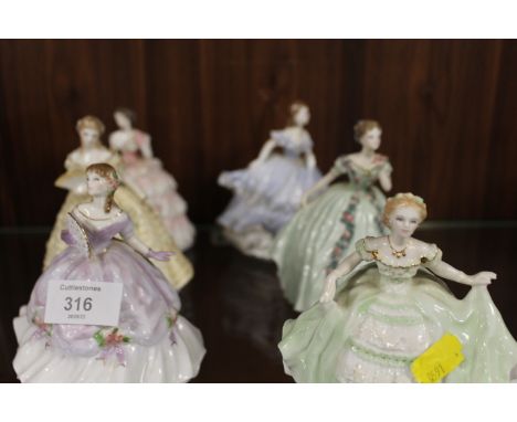 A COLLECTION OF ROYAL WORCESTER LIMITED EDITION DEBUTANTE FIGURINES 