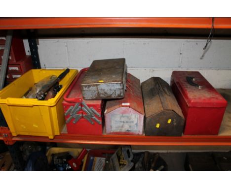 A SELECTION OF TOOLS, TOOL BOXES AND CONTENTS