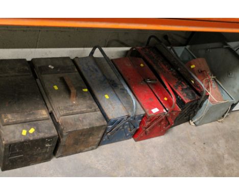 SIX TOOL BOXES COMPLETE WITH CONTENTS - ASSORTED COLLECTION OF TOOLS