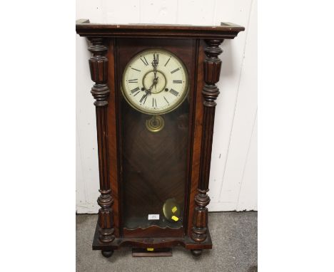 A LARGE VINTAGE WALL CLOCK {WOODWORM} 