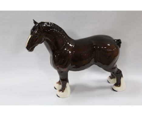 A LARGE BESWICK MODEL OF A SHIRE HORSE