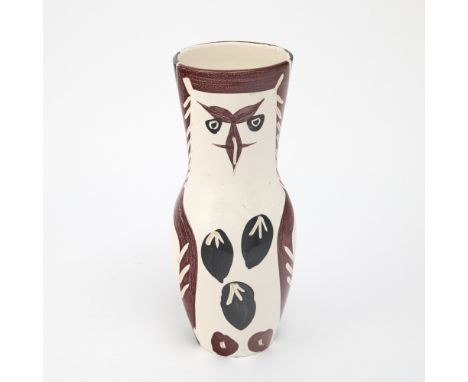 CHOUETTON (ALAIN RAMIÉ 135)Painted and partially glazed white ceramic vase, 1952, from the edition of 500, inscribed Edition 