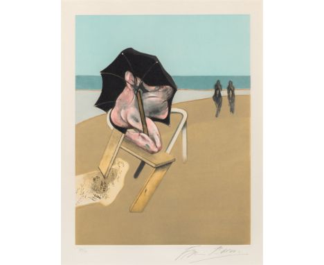TRIPTYCH (LEFT PANEL) (SEE SABATIER 4) Color etching and aquatint, 1981, on Guarro paper, signed and numbered 80/99 in pencil