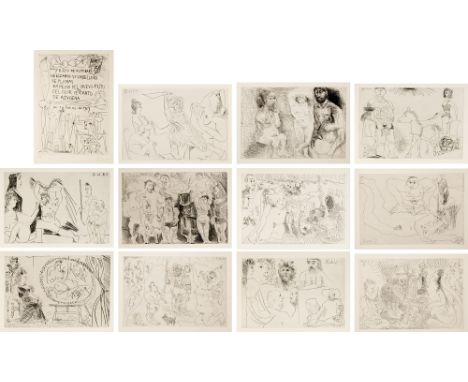 EL ENTIERRO DEL CONDE DEL ORGAZ (BLOCH 1465-1477; BAER 1377-1391; CRAMER BKS. 146)Complete set of 12 etchings and one drypoin