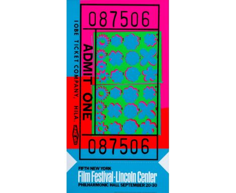 LINCOLN CENTER TICKET (FELDMAN/SCHELLMAN II.19)Color screenprint, 1967, on light wove paper, from the edition of 500, publish