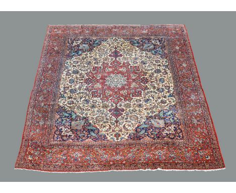 An Isfahan carpet, approximately 417 x 342cm