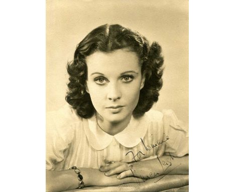LEIGH VIVIEN: (1913-1967) English actress, Academy Award winner. A fine vintage signed and inscribed sepia 6 x 8 photograph o