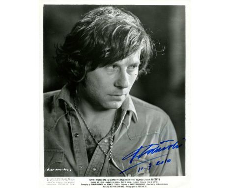 POLANSKI ROMAN: (1933- ) French-born Polish film director, Academy Award winner. Signed 8 x 10 photograph of the director in 
