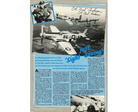 UNITED STATES ARMY AIR FORCES: Small selection of signed printed images of various sizes (largest 12 x 8; each evidently neat