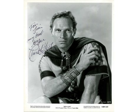 [BEN-HUR]: HESTON CHARLTON (1923-2008) American actor, one of whose most famous roles was as Judah Ben-Hur in the American re