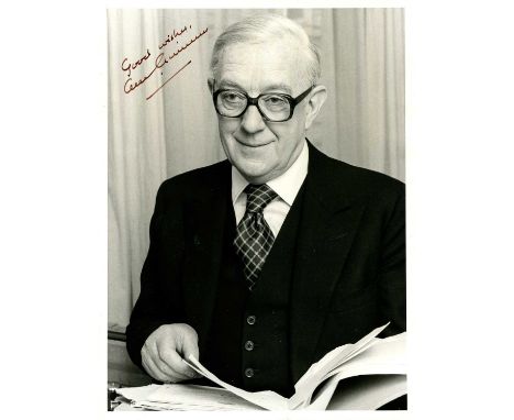 GUINNESS ALEC: (1914-2000) English actor, Academy Award winner. A good signed 6.5 x 8.5 photograph of Guinness in a half-leng