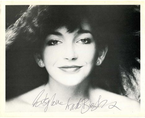 BUSH KATE: (1958- ) English singer &amp; songwriter. Signed 10 x 8 photograph of Bush in a close-up head and shoulders pose a