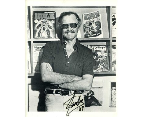 LEE STAN: (1922-2018) American comic book writer, formerly editor-in-chief of Marvel Comics and co-creator of Spider-Man. Sig