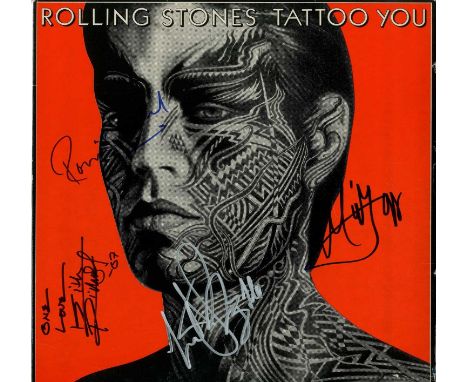 ROLLING STONES THE: Signed album record sleeve for Tattoo You (1981) by all four members of the Enhlish rock band The Rolling