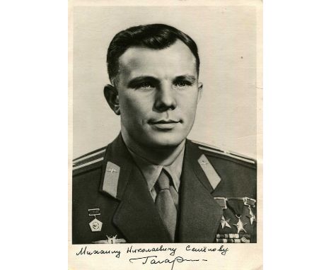 GAGARIN YURI: (1934-1968) Soviet cosmonaut, the first human to journey into outer space, travelling on Vostok 1, 12th April 1