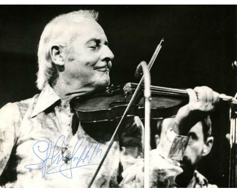 GRAPPELLI STEPHANE: (1908-1997) French jazz violinist. Signed 8 x 6.5 photograph of Grappelli in a head and shoulders pose pl