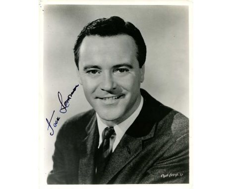 LEMMON JACK: (1925-2001) American actor, Academy Award winner. A good signed 8 x 10 photograph of Lemmon, the original vintag