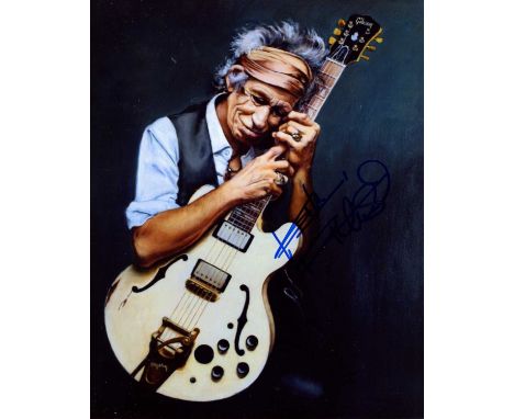 RICHARDS KEITH: (1943- ) English musician and songwriter, a co-founder of the Rolling Stones. Signed colour 8 x 10 photograph