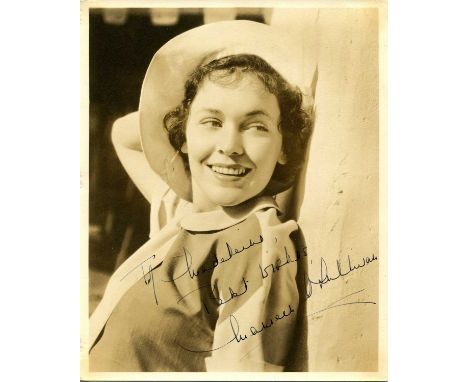 O'SULLIVAN MAUREEN: (1911-1998) Irish actress, remembered for her portrayal of Jane in the Tarzan series of films opposite Jo