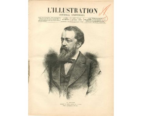 ALEXANDER III: (1845-1894) Emperor of Russia 1881-94. Attractive signed printed large folio copy of L´Illustration Journal Un