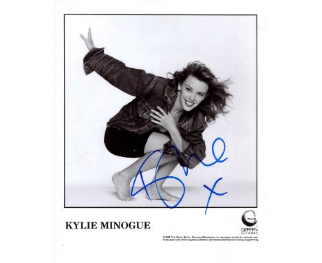 MINOGUE KYLIE: (1968- ) Australian singer, songwriter and actress. Signed 8 x 10 photograph, the Geffen Records publicity por