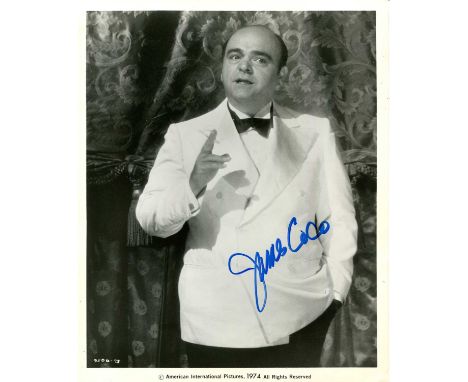 COCO JAMES: (1930-1987) American actor. A scarce signed 8 x 10 photograph of Coco standing in a three-quarter length pose in 