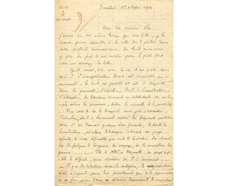 FOUCAULD CHARLES DE: (1858-1916) Foucauld was a former cavalry Officer in the French army, he would later become an Explorer,