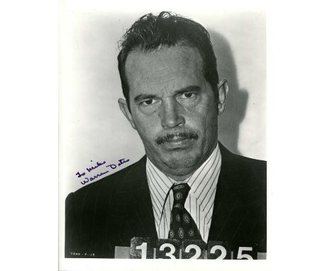 OATES WARREN: (1928-1982) American actor. A scarce signed and inscribed 8 x 10 photograph of the actor in a head and shoulder