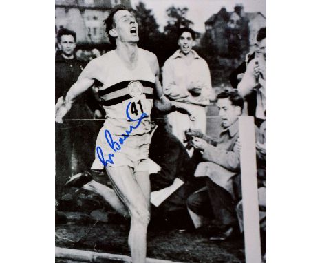 BANNISTER ROGER: (1929-2018) English athlete, the first man in history to run the mile in less than four minutes. Signed 8 x 