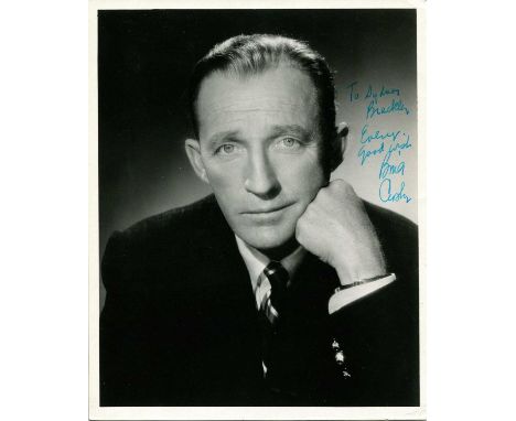 CROSBY BING: (1903-1977) American singer and actor, Academy Award winner. A good vintage signed and inscribed 8 x 10 photogra