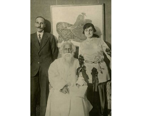 [TAGORE RABINDRANATH]: (1861-1941) Bengali poet, Nobel Prize winner for Literature, 1913. An original vintage unsigned 4 x 6 