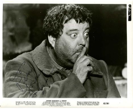 GLEASON JACKIE: (1916-1987) American actor and comedian. Vintage signed and inscribed 10 x 8 photograph of Gleason in a head 