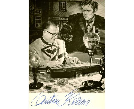 KARAS ANTON (1906-1985) Austrian zither player and composer, best known for his famous soundtrack to the British film noir Th