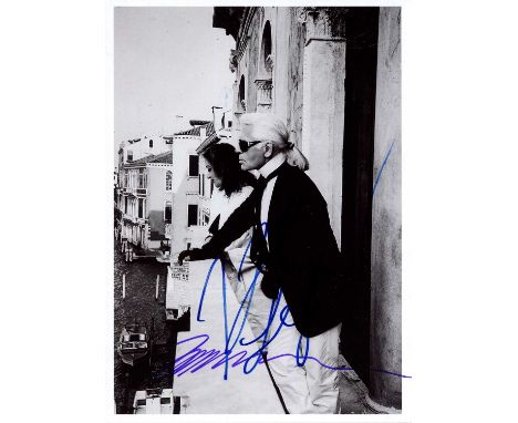 LAGERFELD KARL & HADID ZAHA: Karl Lagerfeld (1933-2019) German fashion Designer. Lagerfeld was known as the creative director