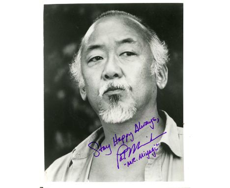 KARATE KID THE: PAT MORITA (1932-2005) Japanese-American actor and comedian, an Academy Award nominee. Signed 8 x 10 photogra