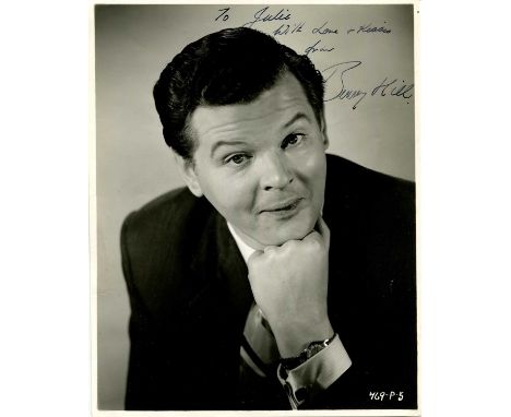 HILL BENNY: (1924-1992) English comedy actor. A good, early vintage signed and inscribed 7.5 x 9.5 photograph of the young Hi