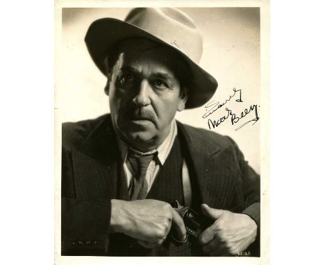 BEERY NOAH: (1882-1946) American actor, older brother of Wallace Beery. Vintage signed sepia 8 x 10 photograph of Beery in a 