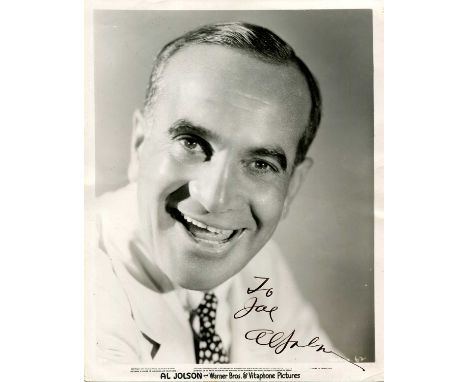JOLSON AL: (1886-1950) American actor and singer, remembered as the star of the first talking picture, The Jazz Singer (1927)
