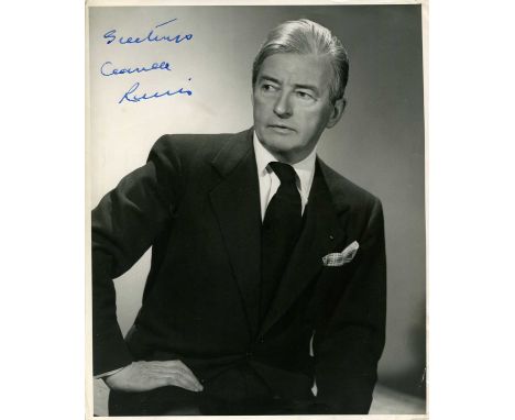 RAINS CLAUDE: (1889-1967) British actor, an Academy Award nominee. Rains is remembered for his role as Captain Louis Renault 