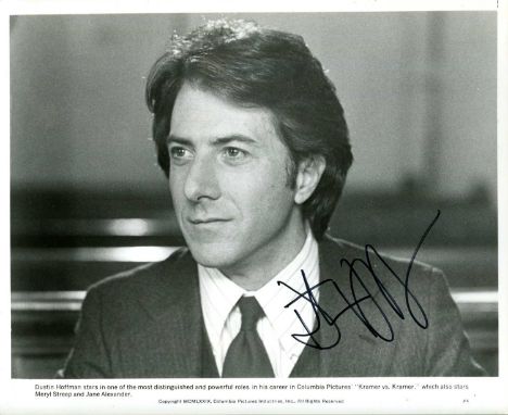 HOFFMAN DUSTIN: (1937- ) American actor, Academy Award winner. A good signed 10 x 8 photograph of Hoffman in a close-up head 
