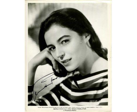 PAVAN MARISA: (1932-2023) Italian actress, the twin sister of Pier Angeli and wife of Jean-Pierre Aumont. Signed 8 x 10 photo