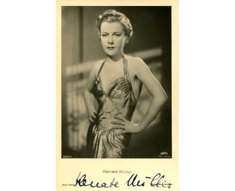 MULLER RENATE: (1906-1937) German actress and singer, courted by Adolf Hitler and the Nazi Party during the 1930's. Muller's 