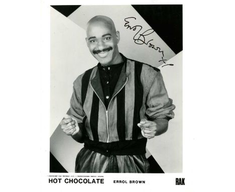 BROWN ERROL: (1943-2015) British-Jamaican singer and songwriter, the frontman of the soul and funk band Hot Chocolate. Signed
