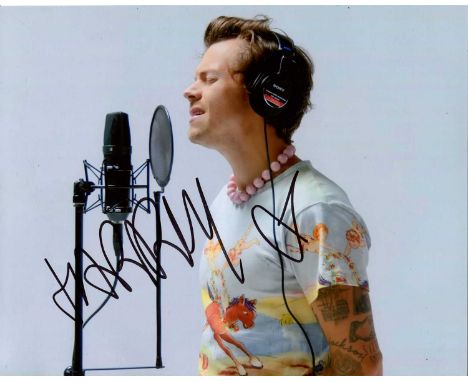 STYLES HARRY: (1994- ) English singer, a successful solo artist and member of the pop boy band One Direction. Signed colour 1
