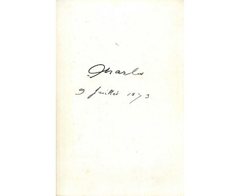 CHARLES III: (1818-1889) Prince of Monaco 1856-89, founder of the famous casino in Monte Carlo. Vintage signed cabinet photog