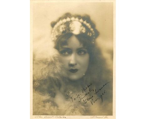 SWANSON GLORIA: (1899-1983) American actress. A good, early vintage signed and inscribed sepia 8 x 11 photograph of the young
