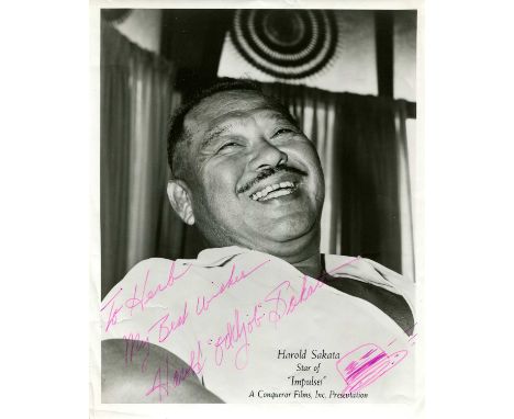 SAKATA HAROLD: (1920-1982) American actor, Olympic silver medal winning weightlifter, and wrestler, remembered for his portra