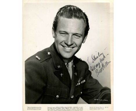 HOLDEN WILLIAM: (1918-1981) American actor, Academy Award winner. A good vintage signed and inscribed 8 x 10 photograph of Ho