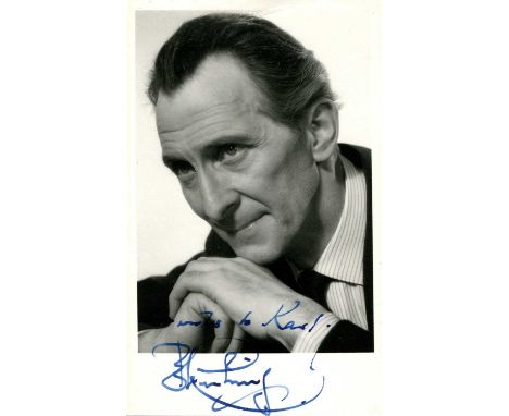 CUSHING PETER: (1913-1994) English actor, famous for his roles in the Hammer Films, as well as portraying Doctor Who, Sherloc