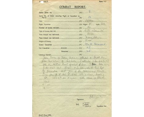 [BATTLE OF BRITAIN]: FARMER JAMES N. W.: (1915-1999) British fighter pilot of World War II who participated in the Battle of 